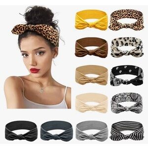 Women’s Knot 12 Headband Set - Multicolor Fashion Hairbands